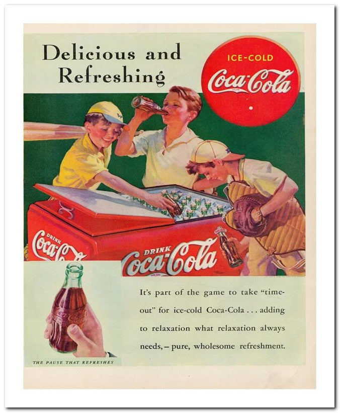 8x10 Vintage Ad 1938 Coca Cola 02062500037