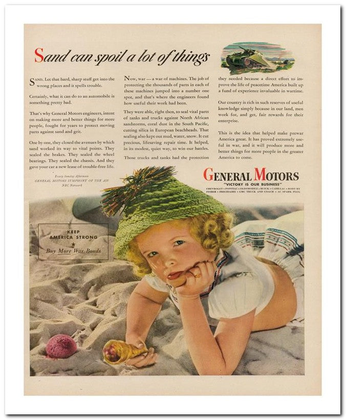 8x10 Vintage Ad 1944 Sand Can Spoil A Lot Of Things 02062500124