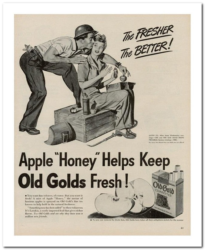 8x10 Vintage Ad 1944 Apple Honey Helps Keep 02062500126
