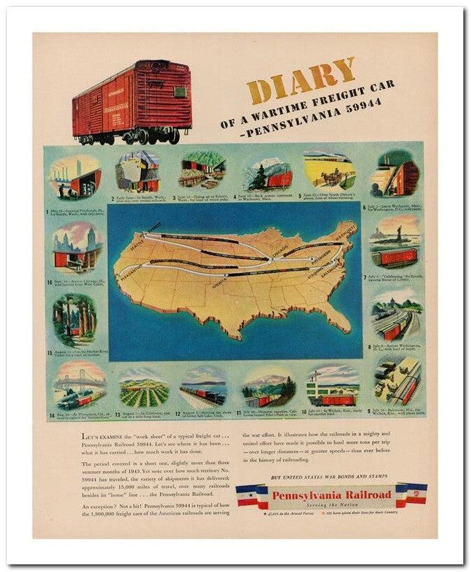 8x10 Vintage Ad 1944 Diary 02062500162