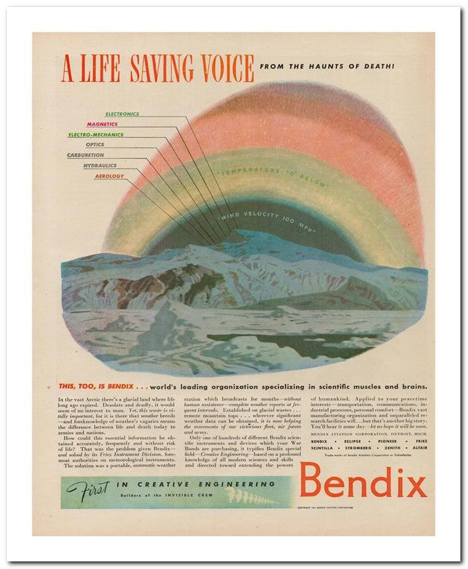8x10 Vintage Ad 1944 A Life Saving Voice 02062500230