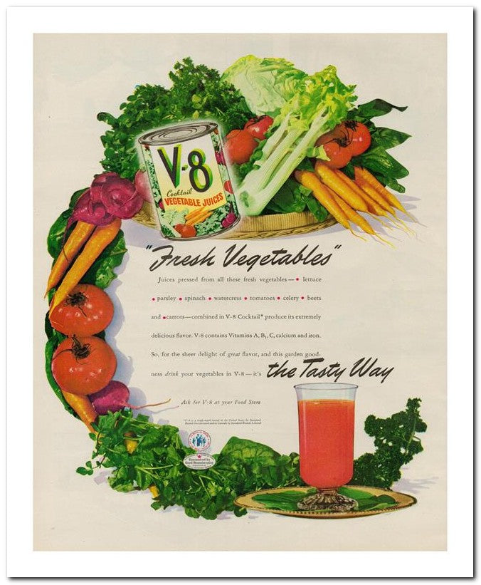 8x10 Vintage Ad 1944 Fresh Vegetables 02062500355