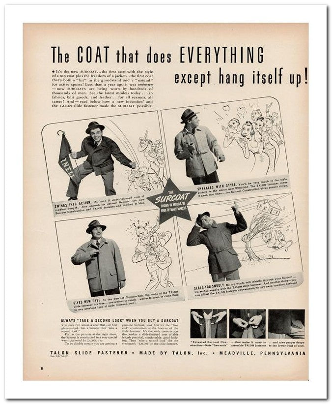 8x10 Vintage Ad 1939 The Coat That Does Everything 02062500365