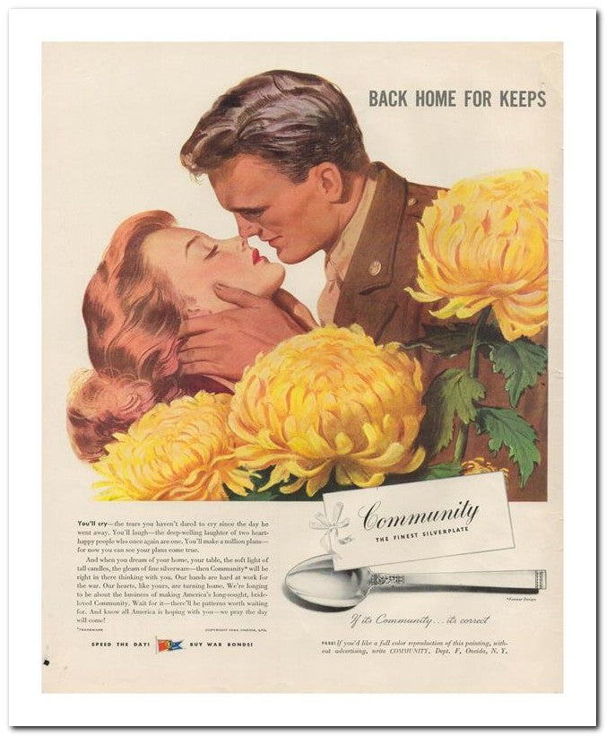 8x10 Vintage Ad 1944 Community 02062500388