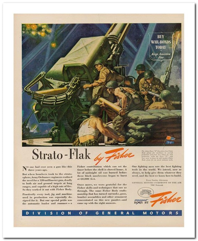 8x10 Vintage Ad 1944 Strato Flak 02062500407
