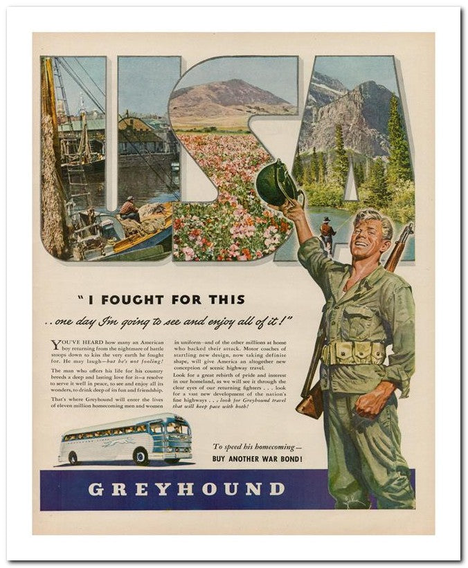 8x10 Vintage Ad 1944 One Day I'm Going To See And Enjoy All Of I 02062500438