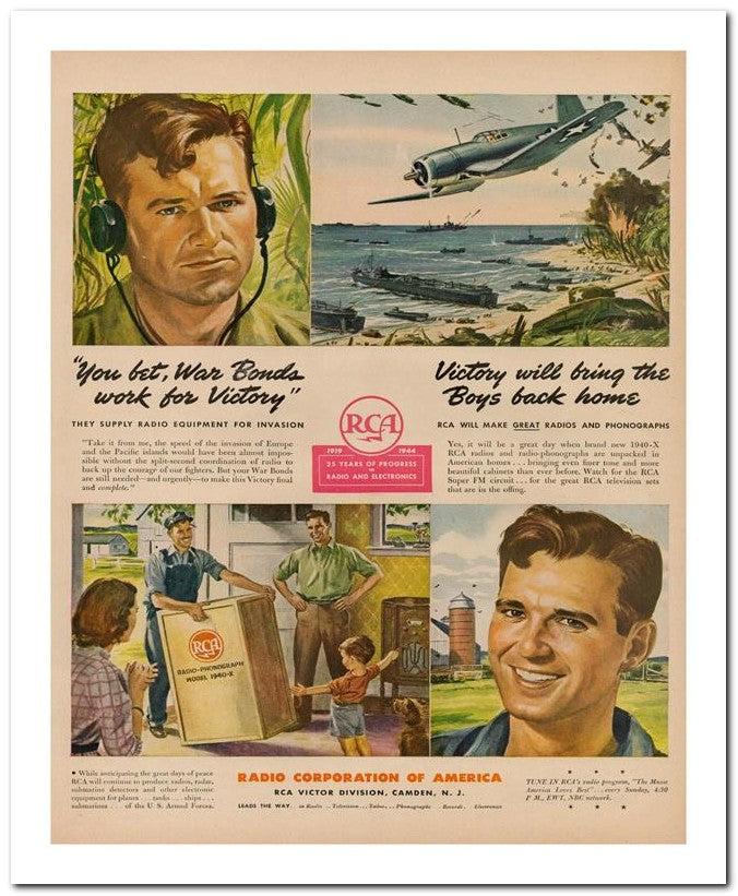 8x10 Vintage Ad 1944 Victory Will Bring The 02062500454