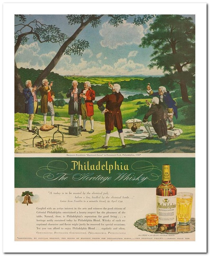 8x10 Vintage Ad 1945 Heritage Whisky 02062500494
