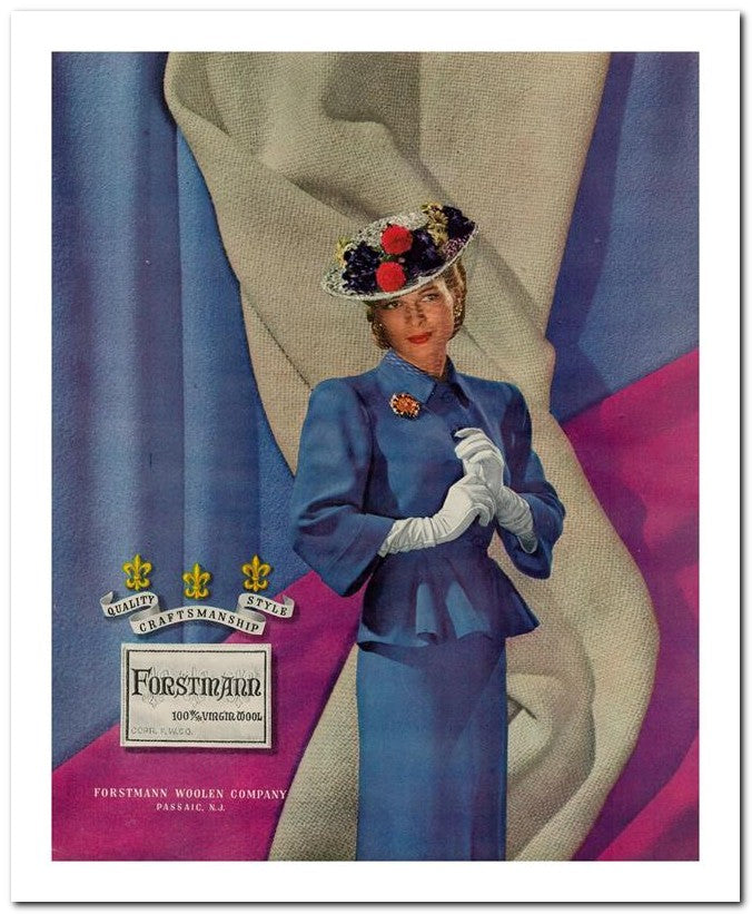 8x10 Vintage Ad 1945 Forstmann 02062500515