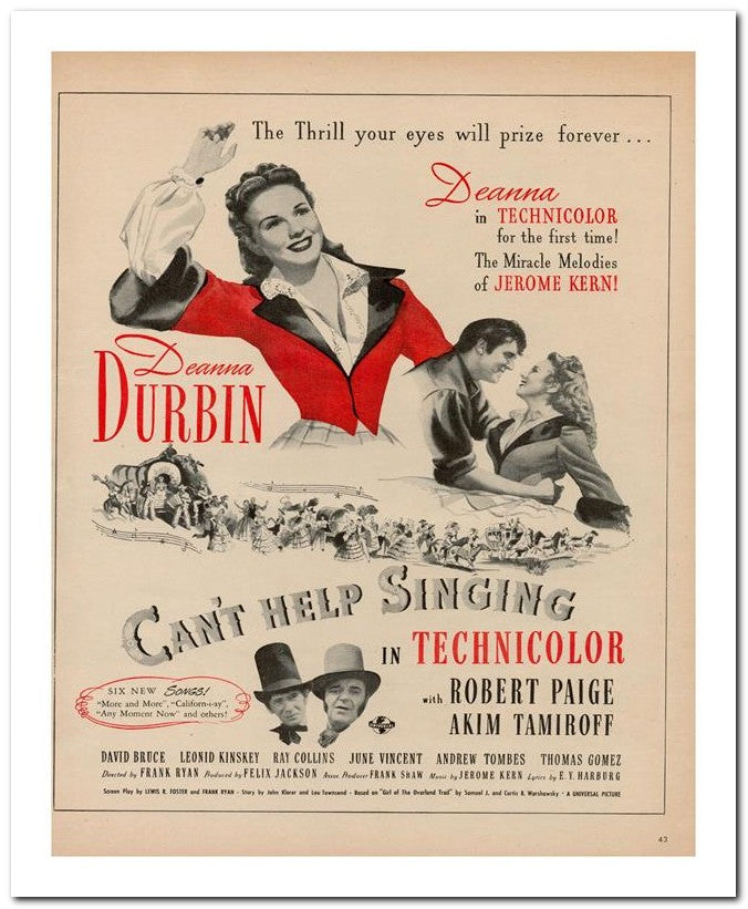 8x10 Vintage Ad 1945 Singing 02062500524