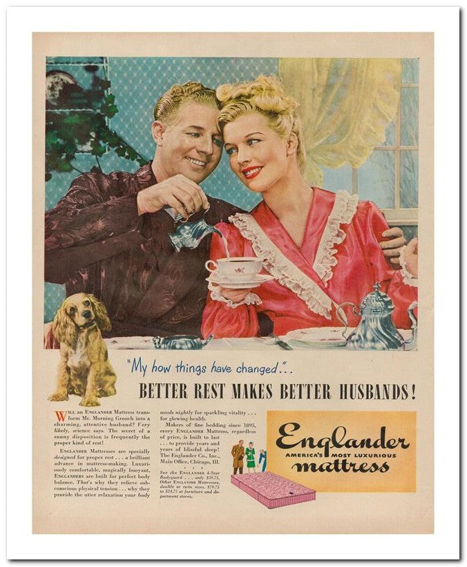 8x10 Vintage Ad 1945 Better Rest Makes Better Husbands 02062500533