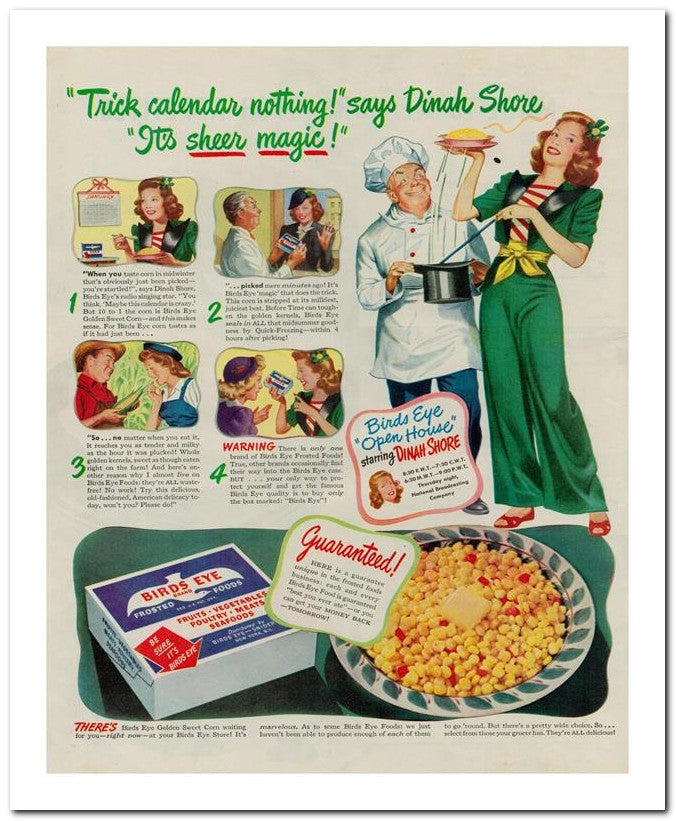 8x10 Vintage Ad 1945 Trick Calendar Nothing Says Dinah Shore 02062500548