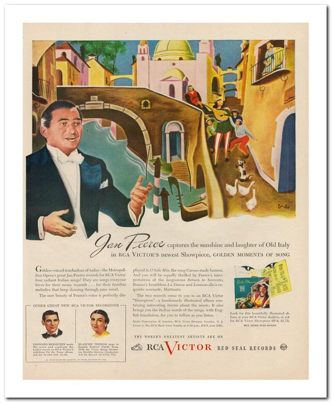 8x10 Vintage Ad 1945 In Rca Victor's Newest Showpiece Golden Mom 02062500600