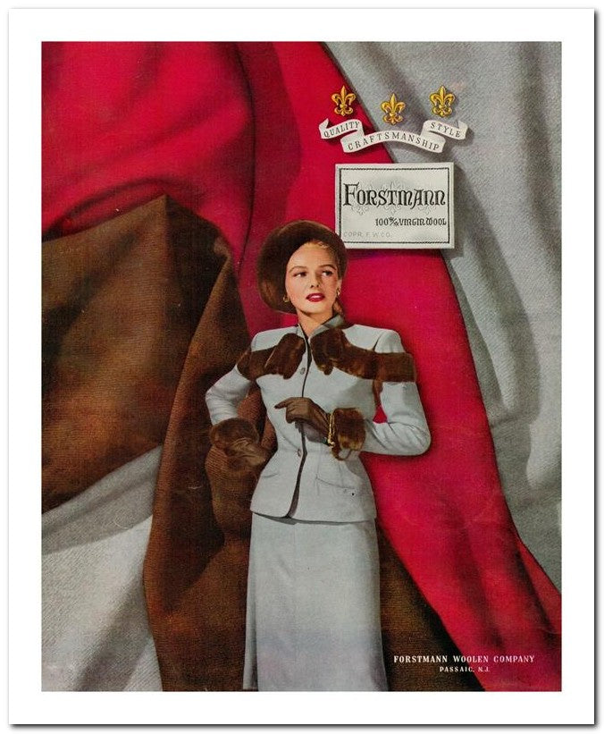 8x10 Vintage Ad 1945 Forstmann 02062500614