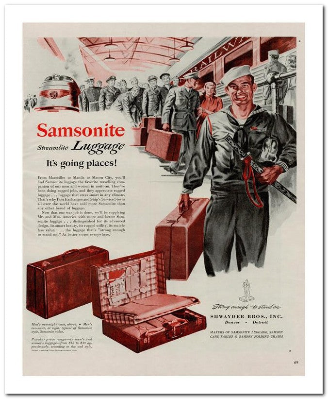 8x10 Vintage Ad 1945 Samsonite 02062500644