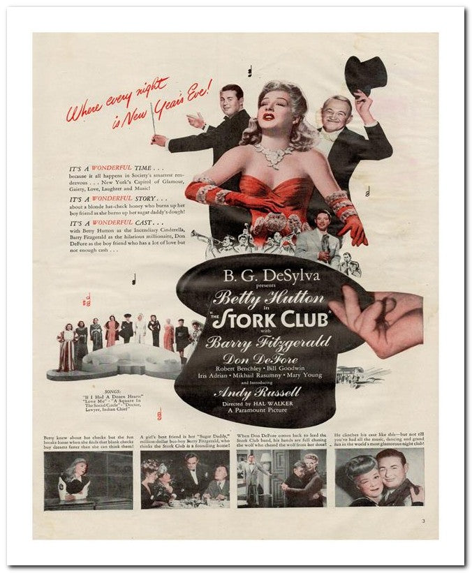 8x10 Vintage Ad 1945 Stork Club 02062500649