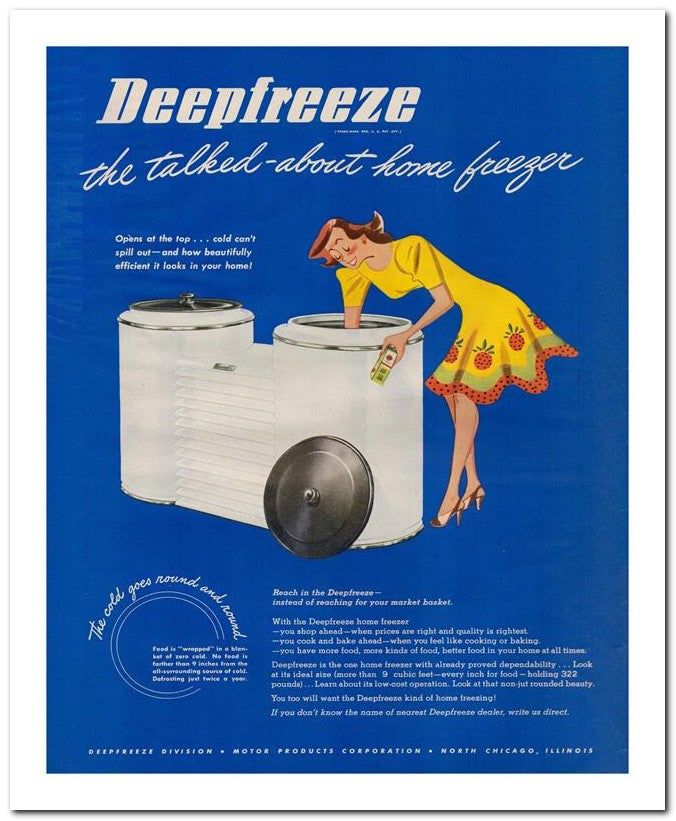 8x10 Vintage Ad 1945 Deepfreeze 02062500650