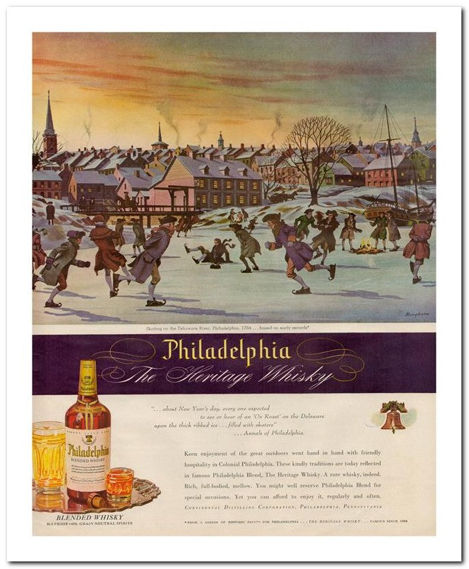 8x10 Vintage Ad 1945 The Heritage Whisky 02062500652
