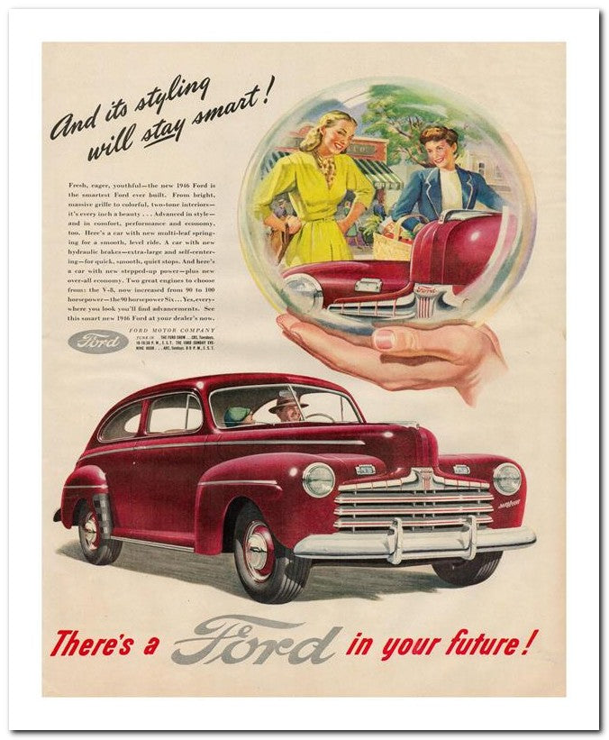 8x10 Vintage Ad 1945 Ford In Your Future 02062500661