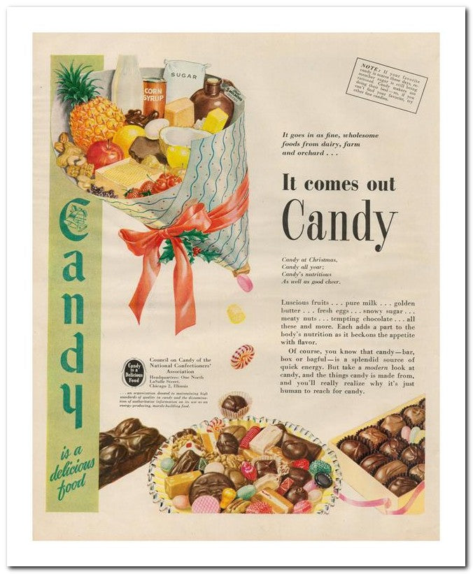 8x10 Vintage Ad 1945 Candy 02062500679