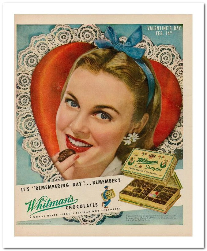 8x10 Vintage Ad 1945 Whitman's 02062500698