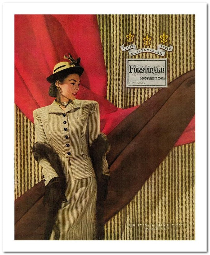 8x10 Vintage Ad 1945 Forstmann 02062500710