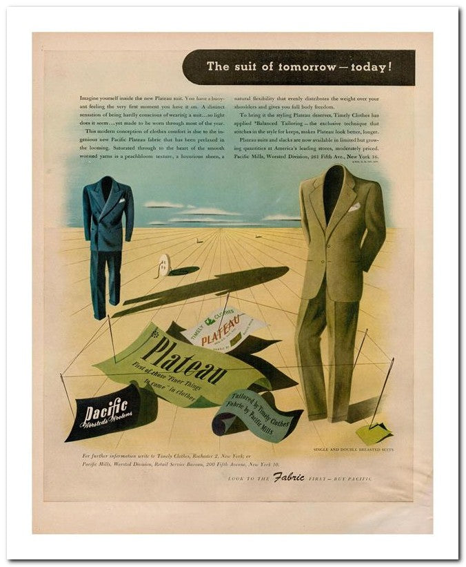8x10 Vintage Ad 1946 Plateau 02062500799