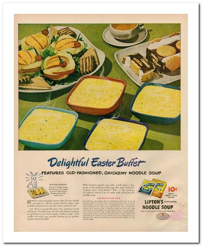 8x10 Vintage Ad 1946 Delightful Easter Buffet 02062500801