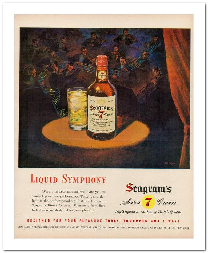 8x10 Vintage Ad 1947 Liquid Symphony 02062500866