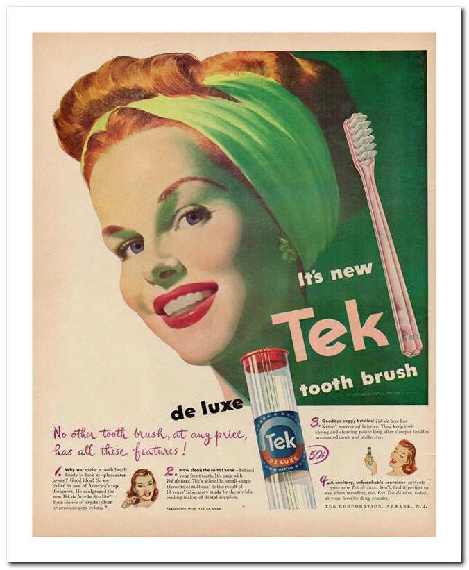 8x10 Vintage Ad 1947 Tek 02062500878