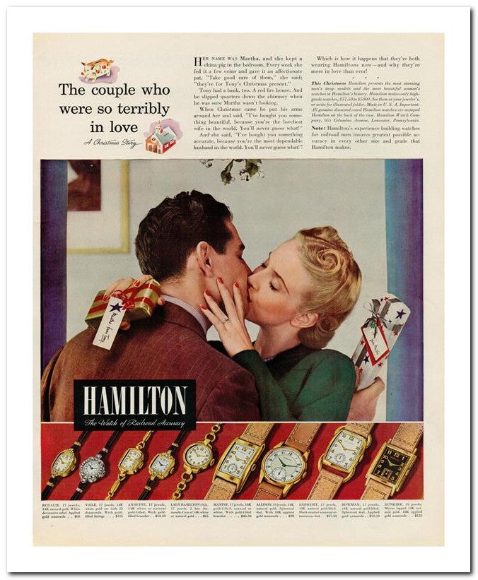 8x10 Vintage Ad 1939 Hamilton 02062500893