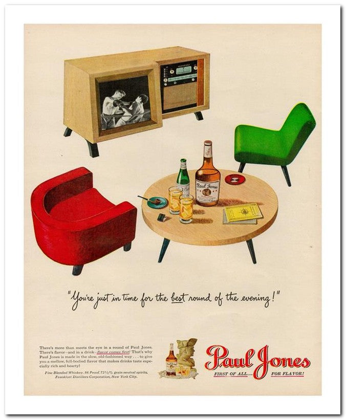 8x10 Vintage Ad 1947 I In Time For The Best Round Of The Evening 02062500914