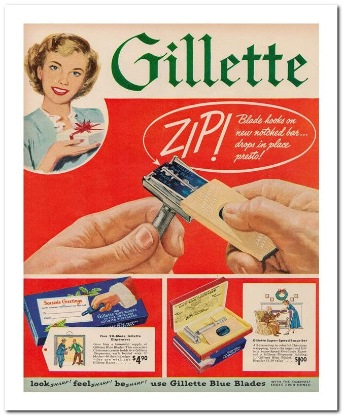 8x10 Vintage Ad 1948 Gillette 02062500921