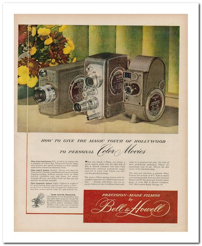 8x10 Vintage Ad 1948 Bell Howell 02062501023