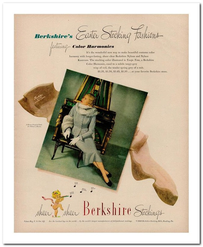 8x10 Vintage Ad 1949 Berkshire's Easter Stocking 02062501048