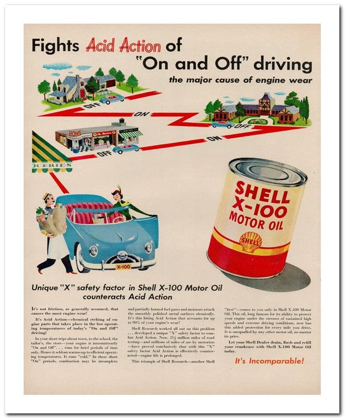 8x10 Vintage Ad 1949 On And Off Driving 02062501083