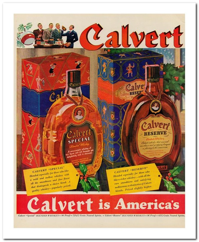 8x10 Vintage Ad 1939 Calvert 02062501102