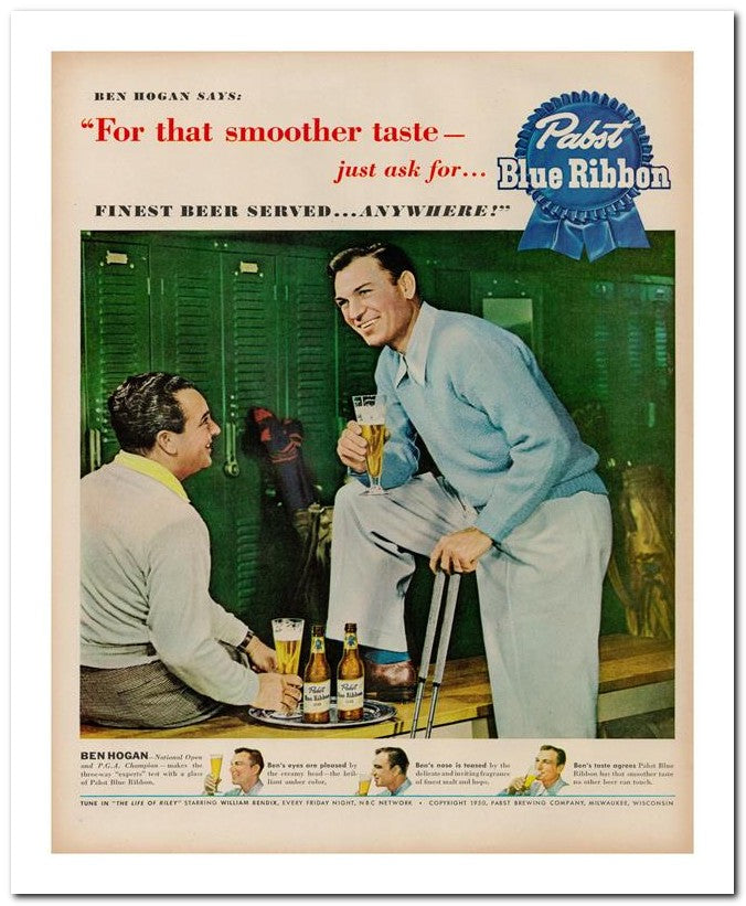 8x10 Vintage Ad 1950 Just Ask For Blue Ribbon 02062501171