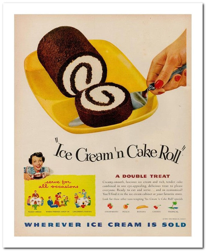 8x10 Vintage Ad 1950 Cream Roll 02062501251