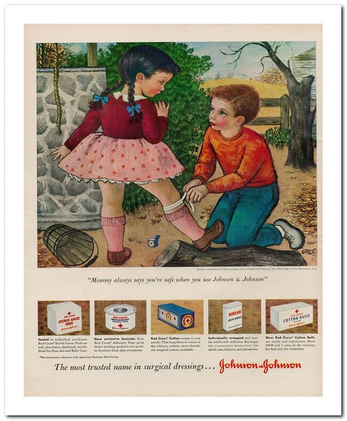 8x10 Vintage Ad 1950 The Most Trusted Name In Surgical Dressings 02062501259