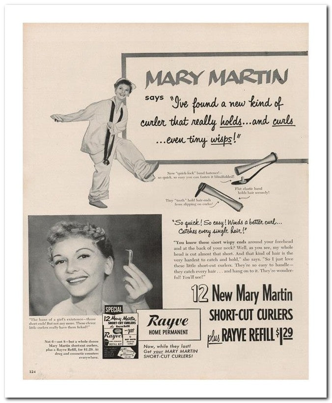 8x10 Vintage Ad 1950 Mary Martin 02062501262