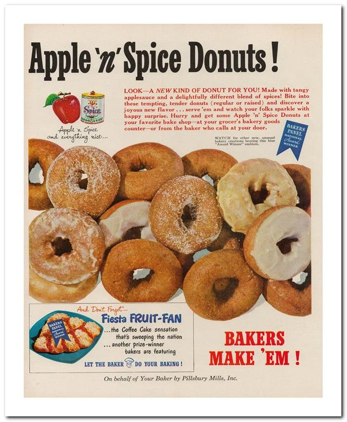 8x10 Vintage Ad 1950 Apple N Spice 02062501282