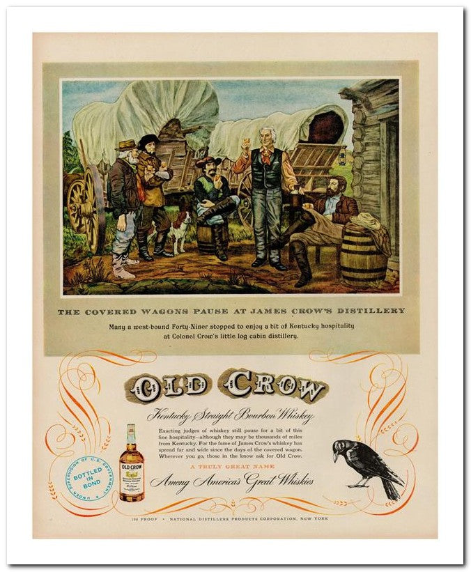 8x10 Vintage Ad 1950 Old Crow 02062501330