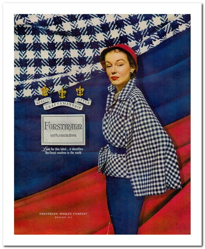 8x10 Vintage Ad 1950 Forstmann 02062501340