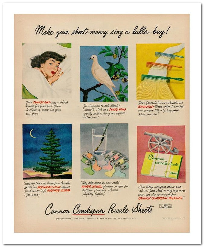 8x10 Vintage Ad 1950 Make Your Sheet Money Sing A Lulla Buy 02062501346