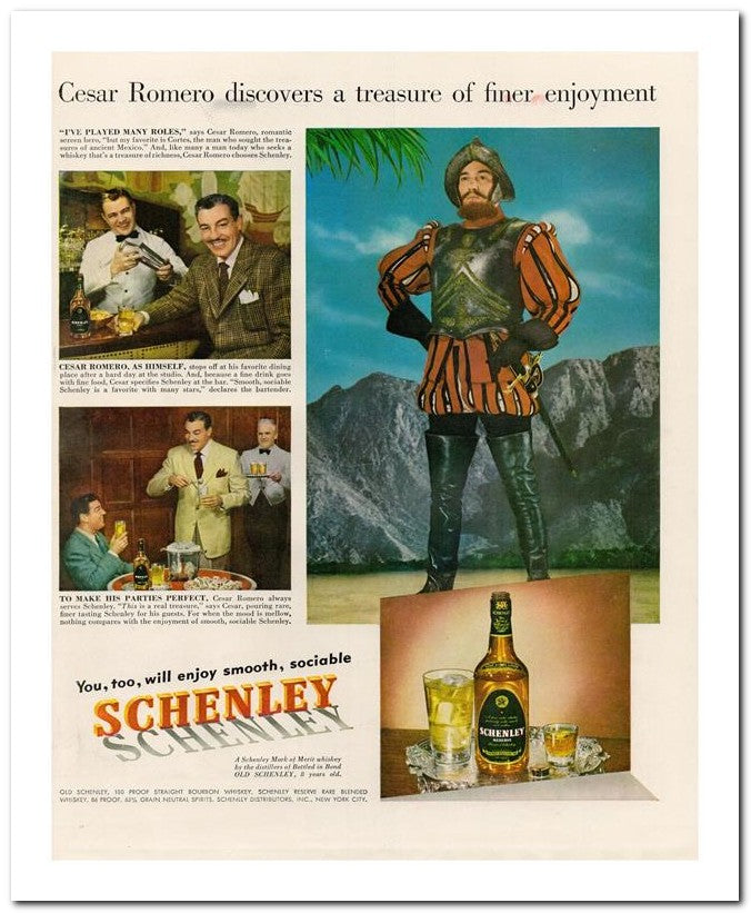 8x10 Vintage Ad 1950 Cesar Romero Discovers A Treasure Of Finer 02062501378