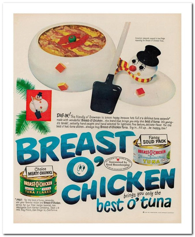 8x10 Vintage Ad 1951 Breast 02062501433