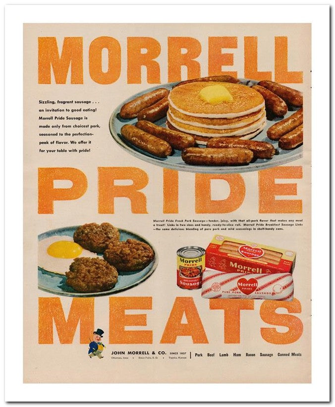 8x10 Vintage Ad 1951 Meats 02062501499