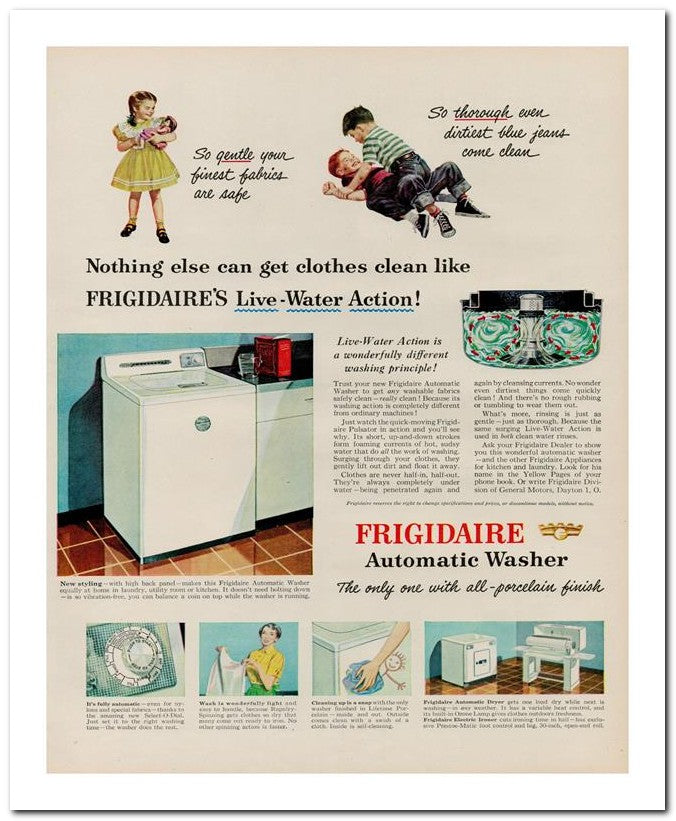 8x10 Vintage Ad 1951 Nothing Else Can Get Clothes Clean Like 02062501515