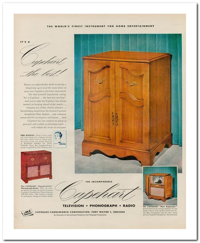 8x10 Vintage Ad 1951 Capchart 02062501552